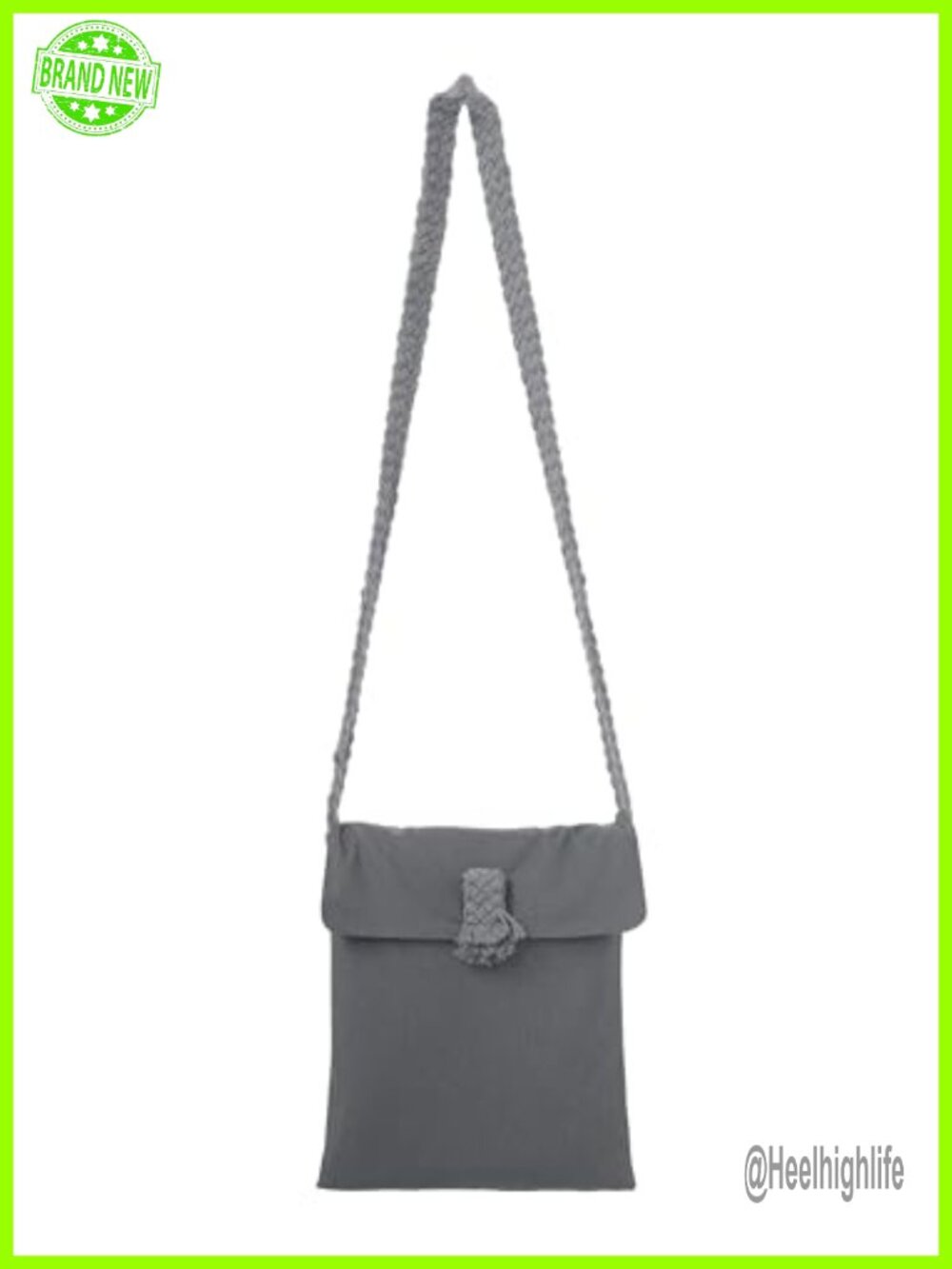 Medieval Linen Blend Crossbody Satchel Bag Zipper Ren Faire Accessory